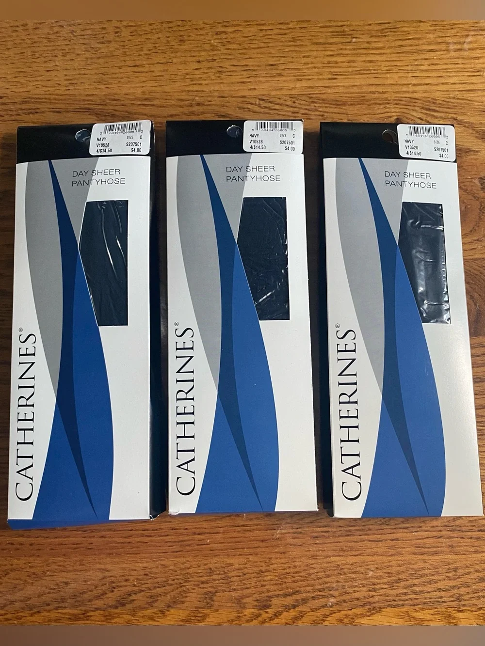 Catherine Size C Day Sheer Pantyhose Navy V10528 S207501 Lot Of 3
